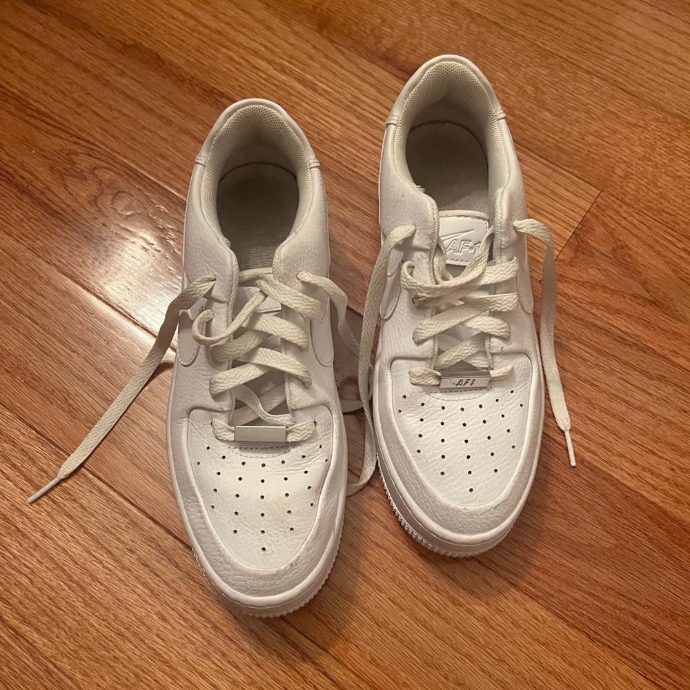 Nike Air Force ones with platforms size 7